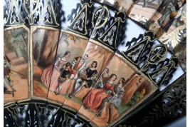 Country peregrinations, fan circa 1860