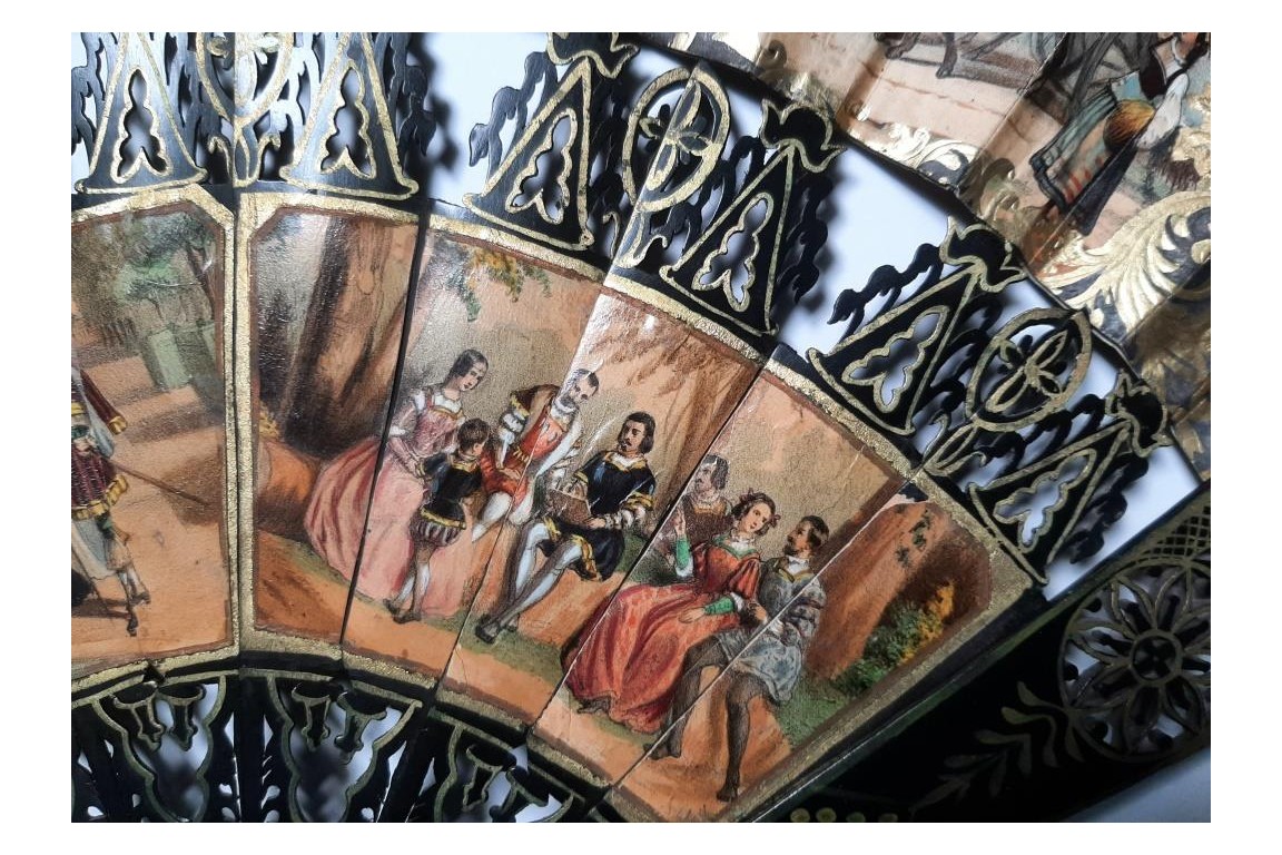 Country peregrinations, fan circa 1860