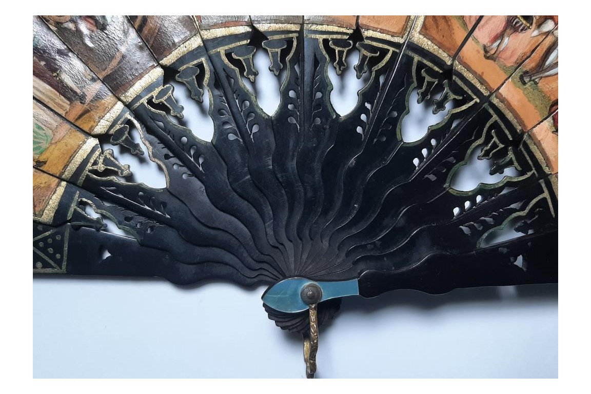 Country peregrinations, fan circa 1860