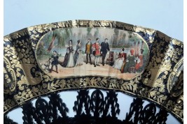 Country peregrinations, fan circa 1860