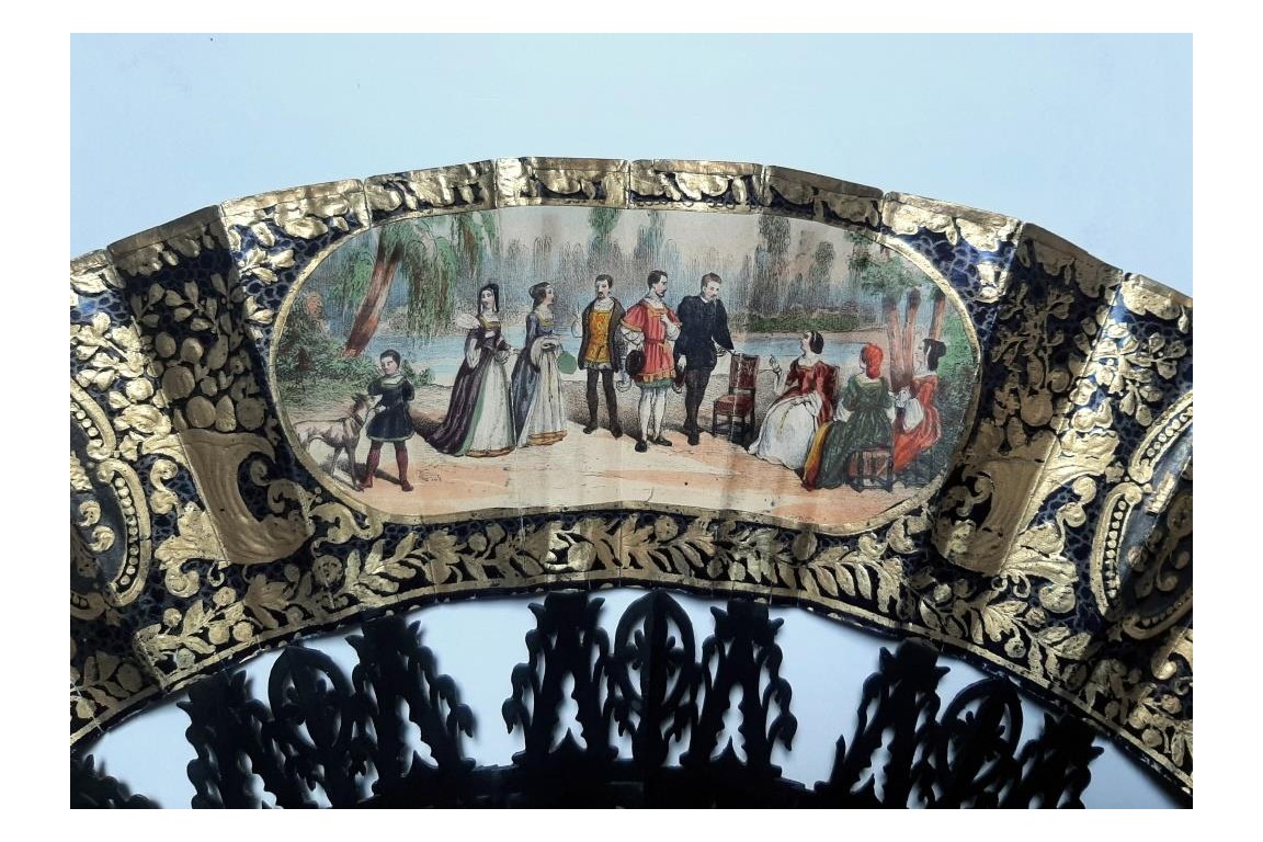 Pérégrinations campagnardes, éventail vers 1860