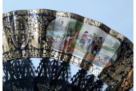 Country peregrinations, fan circa 1860