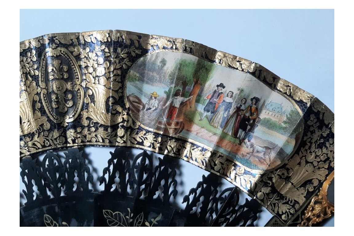 Country peregrinations, fan circa 1860