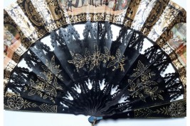 Country peregrinations, fan circa 1860