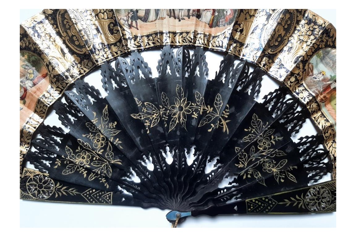 Country peregrinations, fan circa 1860