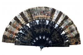 Country peregrinations, fan circa 1860