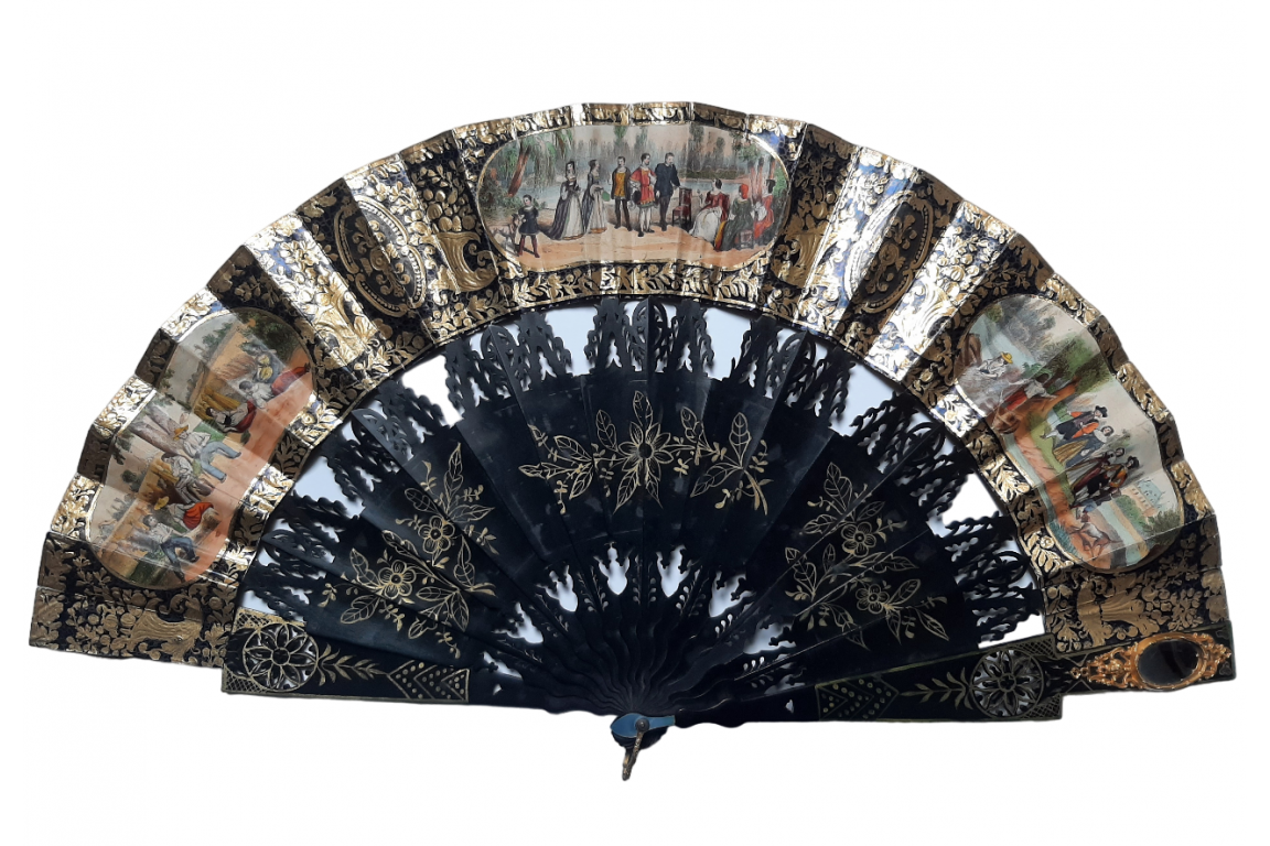 Country peregrinations, fan circa 1860