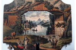 Chalet suisse, écran panoramique, vers 1830-40