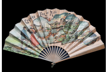 Biarritz, Pau, Arcachon.... Fan for Chemins de fer du Midi. Circa 1895