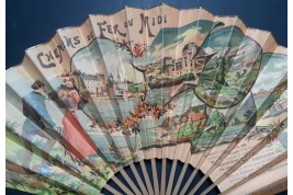 Biarritz, Pau, Arcachon.... Fan for Chemins de fer du Midi. Circa 1895
