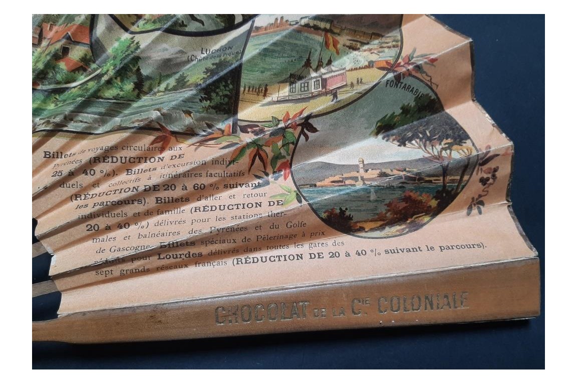 Biarritz, Pau, Arcachon.... Fan for Chemins de fer du Midi. Circa 1895