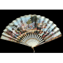 Réjouissances dans le canton suisse de Soleure, éventail vers 1830-35