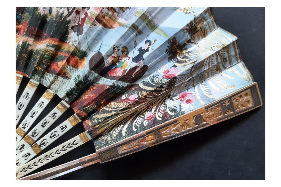 Celebrations in the Swiss canton of Solothurn, fan circa 1820-30