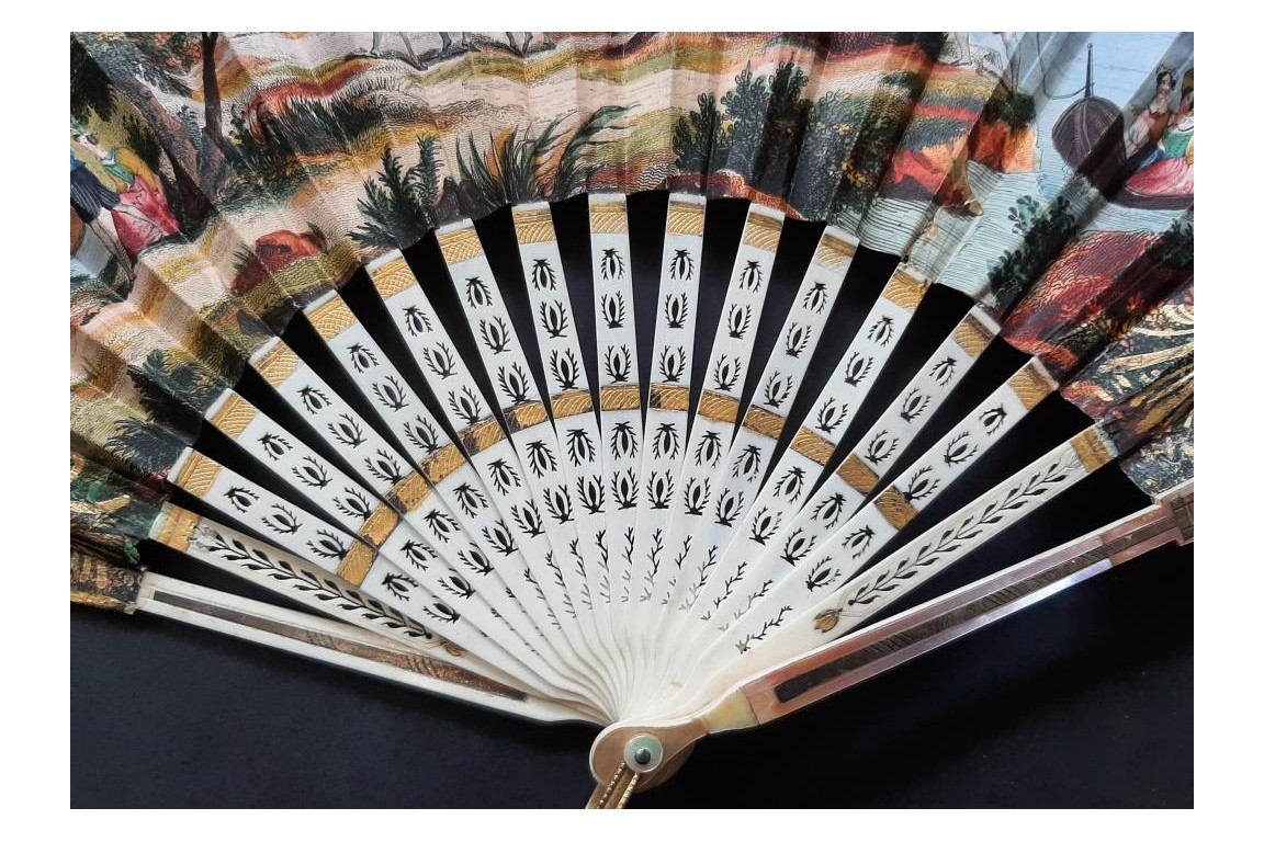 Celebrations in the Swiss canton of Solothurn, fan circa 1820-30