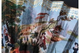 Réjouissances dans le canton suisse de Soleure, éventail vers 1820-30