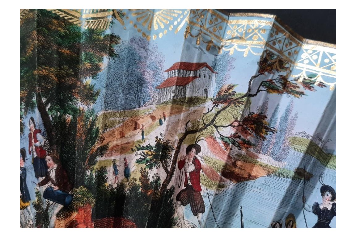 Celebrations in the Swiss canton of Solothurn, fan circa 1820-30