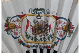 Réjouissances dans le canton suisse de Soleure, éventail vers 1820-30