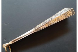 Réjouissances dans le canton suisse de Soleure, éventail vers 1820-30