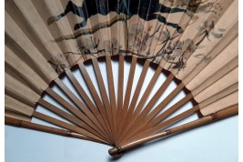 Jump horse race, fan circa 1890