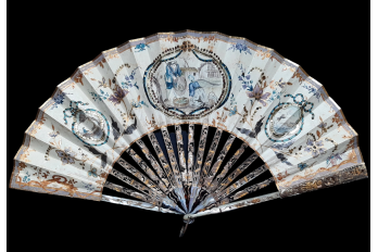 Fishing, hunting and grazing. Fan circa 1770