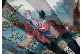 The gardening harvest. Fan circa 1790