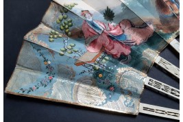 The gardening harvest. Fan circa 1790