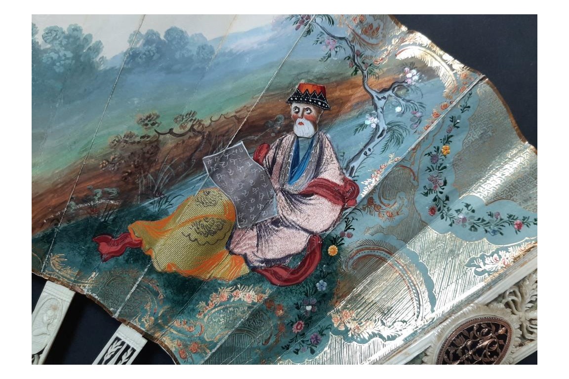 The gardening harvest. Fan circa 1790