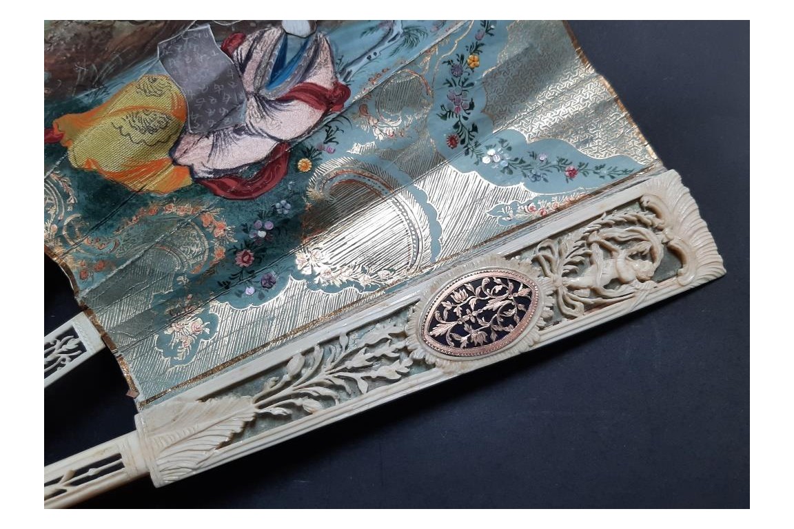 The gardening harvest. Fan circa 1790