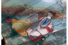 The gardening harvest. Fan circa 1790