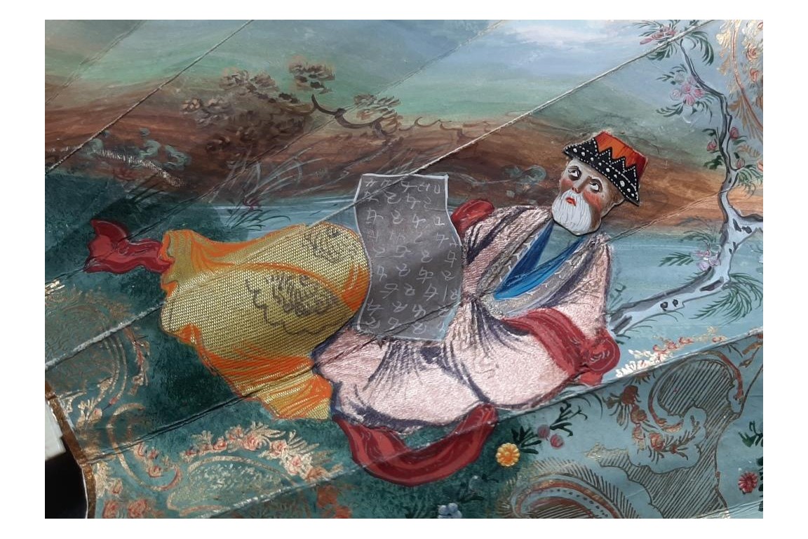 The gardening harvest. Fan circa 1790