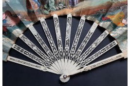 La récolte du jardinage. Éventail vers 1790