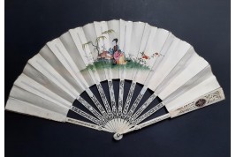 La récolte du jardinage. Éventail vers 1790