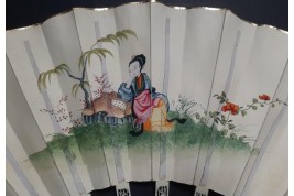 The gardening harvest. Fan circa 1790