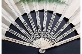 The gardening harvest. Fan circa 1790