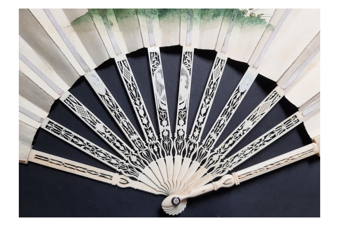 The gardening harvest. Fan circa 1790