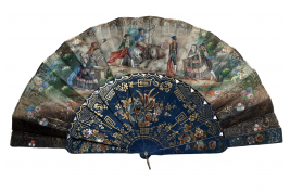 Spanish bullfight, fan périod Napoleon III