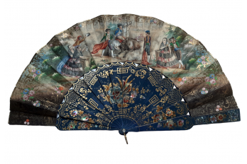 Spanish bullfight, fan périod Napoleon III