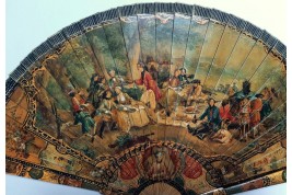 Hunting day, 19th century fan