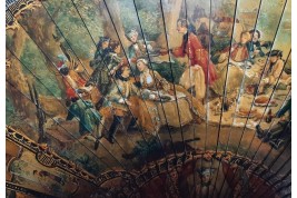 Hunting day, 19th century fan