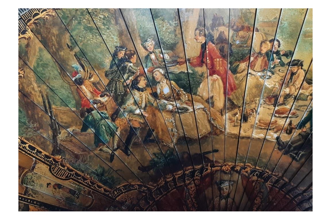 Hunting day, 19th century fan