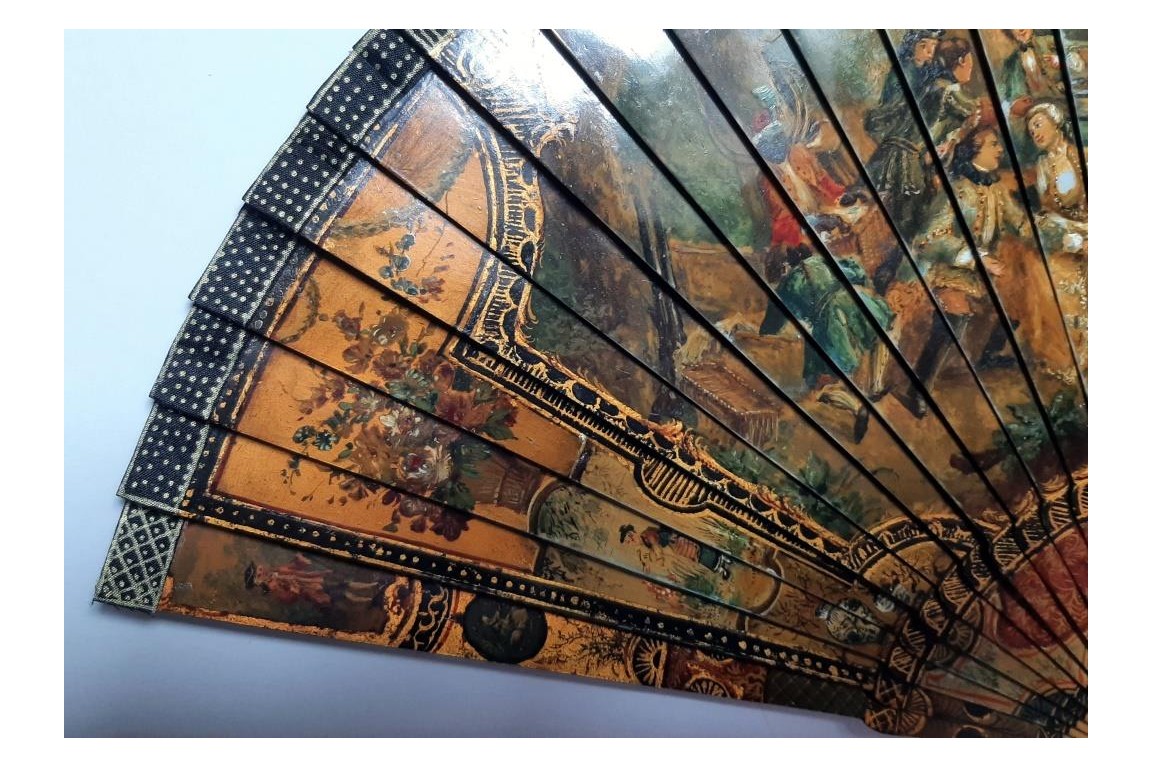 Hunting day, 19th century fan