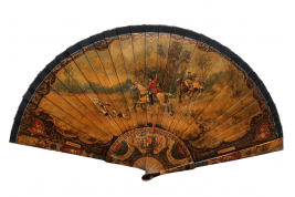 Hunting day, 19th century fan