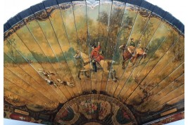 Hunting day, 19th century fan