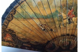 Hunting day, 19th century fan