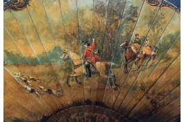 Hunting day, 19th century fan