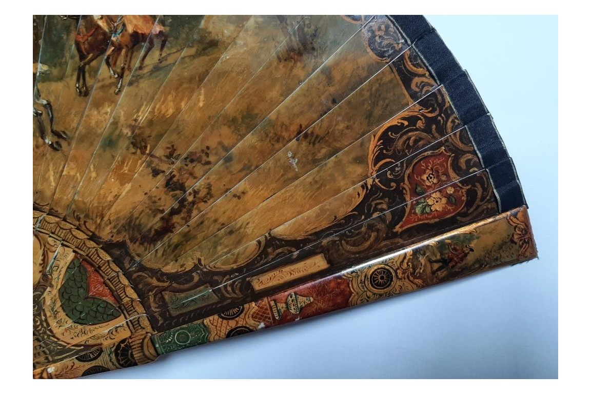 Hunting day, 19th century fan
