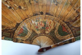 Hunting day, 19th century fan