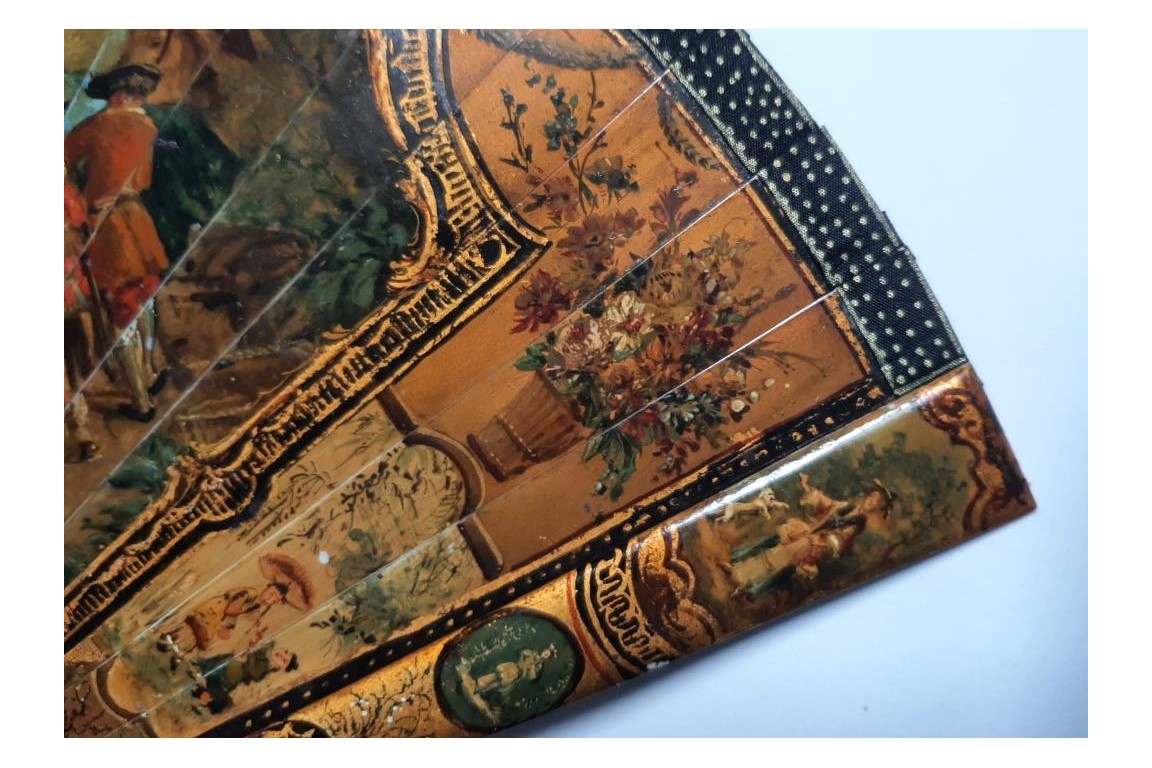 Hunting day, 19th century fan