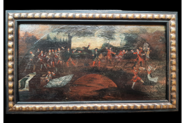 L'entrainement au tir, feuille d'éventail vers 1680-90