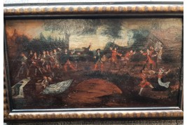 L'entrainement au tir, feuille d'éventail vers 1680-90